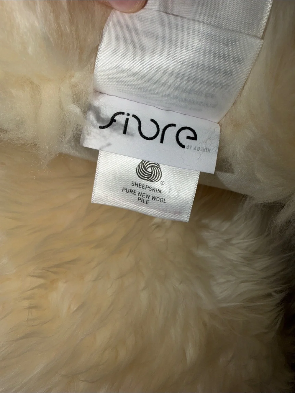 Fibre by Auskin Set of Decorative Natural Sheepskin Fur Flax Linen Cream Pillows